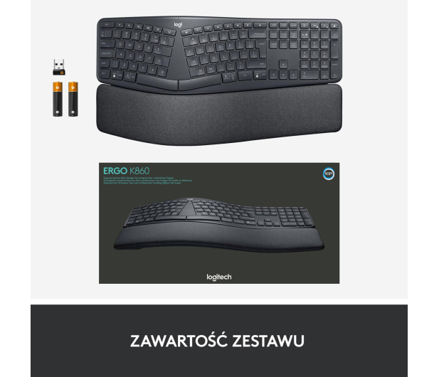 LOGITECH Klawiatura Ergo K860 US Graphite 920-010108 - 640461 - zdjęcie 16